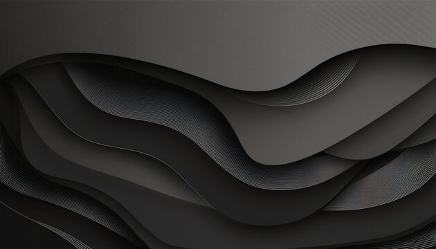 abstrato fundo cinza escuro e preto com design 3d em camadas cortadas e espaco para texto