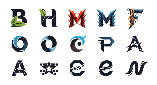 Modern Letter Logos and Symbols Collection - Branding and Identity Design