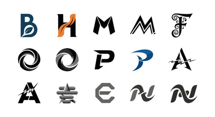Fototapeta premium Modern Letter Logo Designs Collection, Alphabet Branding, Corporate Identity Elements