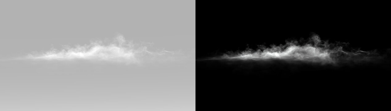 Smoke mist overlay isolated realistic white smoke cloud transparent haze vapor atmospheric texture effect