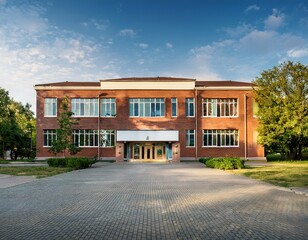Fototapeta premium the exterior of school building ai