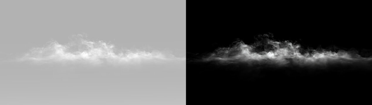 Smoke floating white smoke cloud realistic isolated transparent overlay fog mist haze vapor texture effect