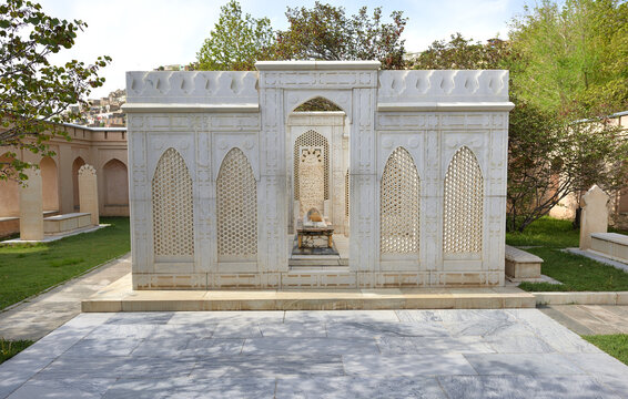 THE MAUSOLEUM AND THE TOMB OF BABUR IN THE CITY OF KABUL IN AFGHANISTAN
