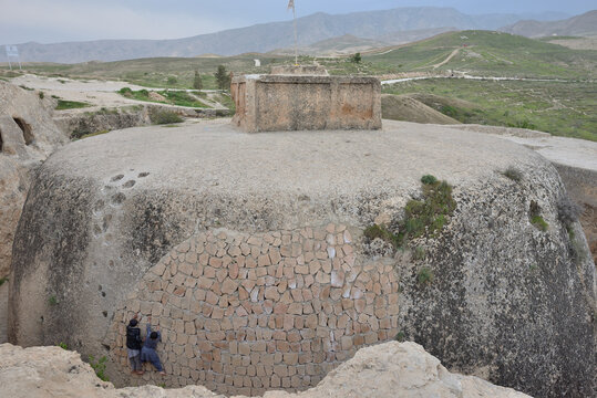 SUBTERRANEAN BUDDHIST STUPA TAKHT E ROSTAM IN THE SAMANGAN PROVINCE IN AFGHANISTAN