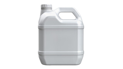 Obraz premium Isolated white plastic jerry can for various liquids, industrial chemicals, or household products