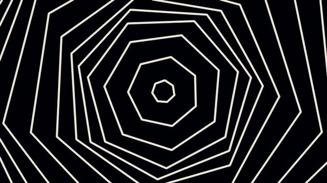 Abstract Geometric Tunnel Motion Loop Blue Lines