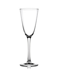 Obraz premium Elegant clear empty crystal stemmed glass designed for fine dining or sophisticated beverage service&nbsp;
