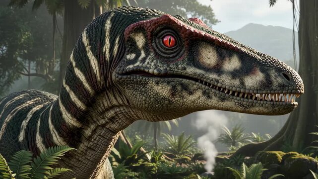 Coelophysis, Coelophysis bauri theropod Triassic dinosaur, small agile predator running, scientific reconstruction