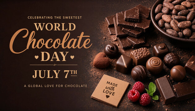 World Chocolate Day Universal Global Chocolate Love Graphic.