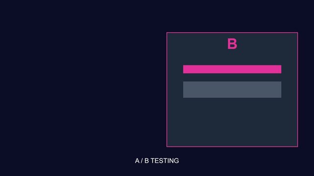 A/b testing comparison concept: digital marketing analytics and user experience optimization split testing