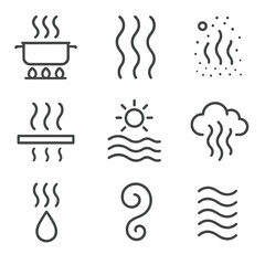 Obraz premium Ambient icon sauna water vector vapor returning cloud mist condensation steam