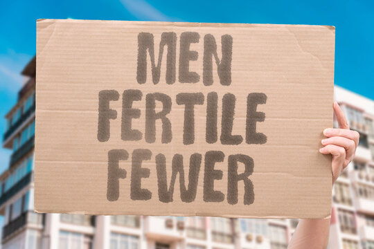"Men fertile fewer" The proportion of fertile men declines. DECLINE. PROPORTION. INFERTILE. RISING. ISSUE.