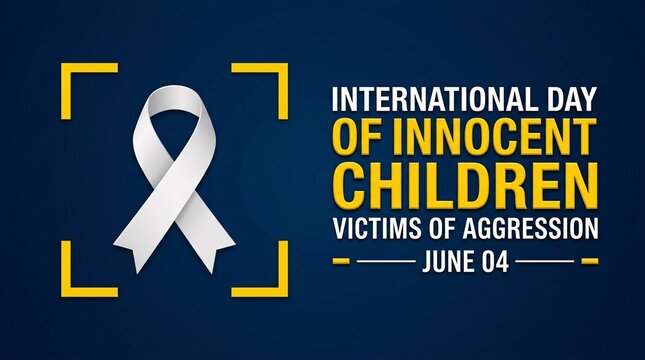 A graphic design commemorating the International Day of Innocent Children Victims of Aggression on June 4