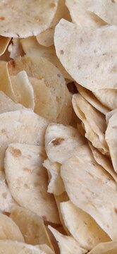 Kerupuk warna mentah or raw colorful crackers is a traditional snack from Indonesia