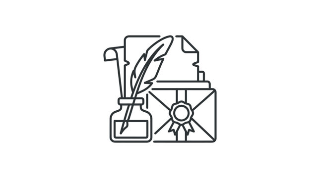 Notary and Legal Document Icon