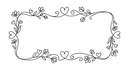 heart and flower mothers day frame © vladbokii