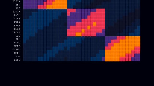 Spatial transcriptomics visualization reveals gene expression patterns and cellular interactions across distinct experimental conditions, presented on a dark display for science.