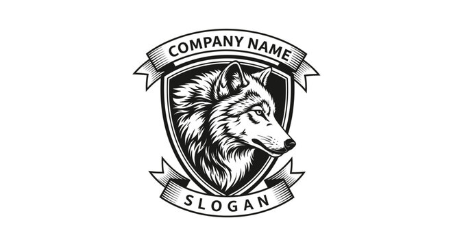 Wolf Head Logo Emblem