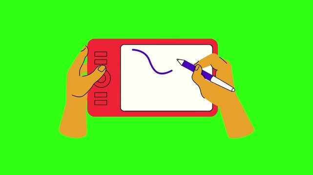 Sketch and click undo on tablet animation