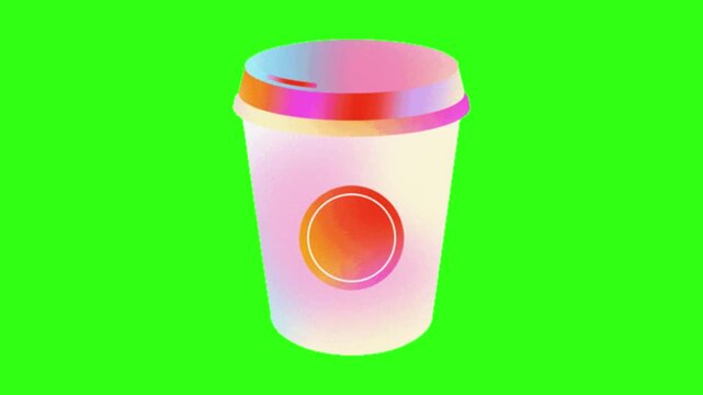 Takeaway beverage container cup animation 