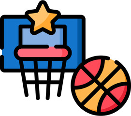 Basketball Hoop And Ball Icon © UMAR