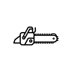 Fototapeta premium Chainsaw Icon Vector Illustration Line Art