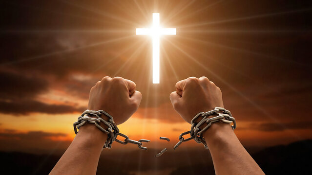 hands holding a cross