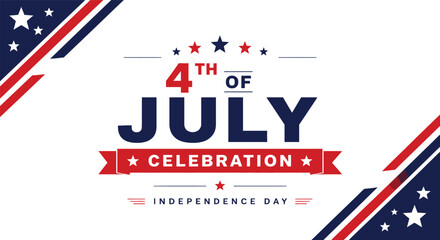 Obraz premium 4th of july celebration independence day graphic