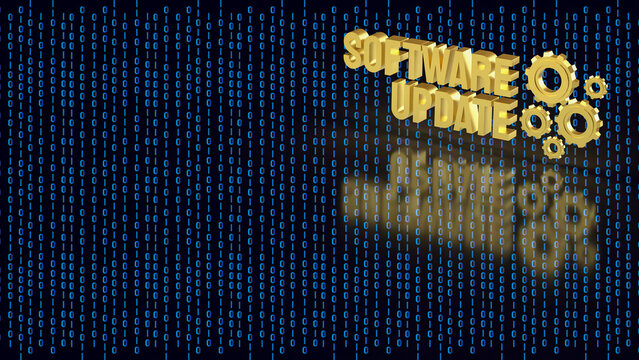 Software Update Technology For Secure Digital Innovation 3d render.