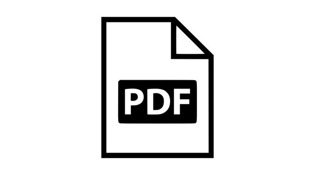 Portable Document Format vector graphic illustration with PDF text