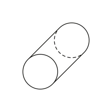 Cylinder Shape Icon, Cylinder Shape Illustration