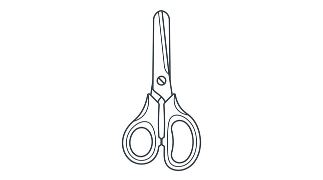 A simple outline illustration of a pair of scissors