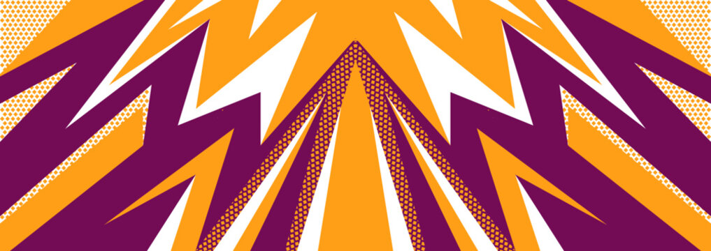 Vibrant orange and yellow geometric shard wrap strip pattern asset for extreme sport,  racing graphics