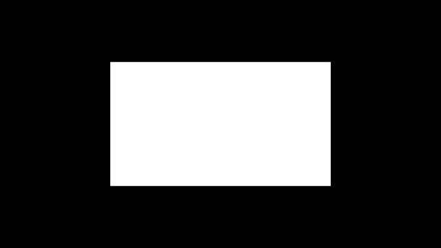 Minimal rectangle frame icon isolated on a black background. Clean geometric shape suitable for user interface design, web applications.4k