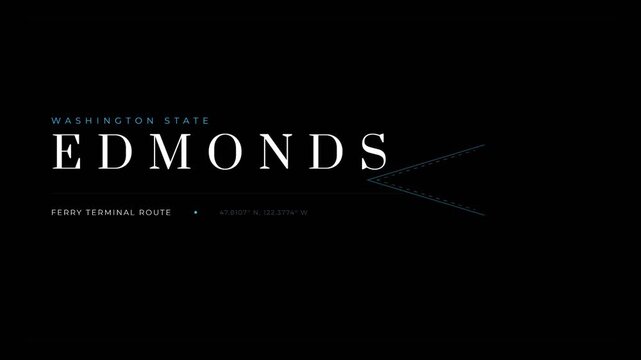 Sophisticated edmonds typography animation on black backdrop