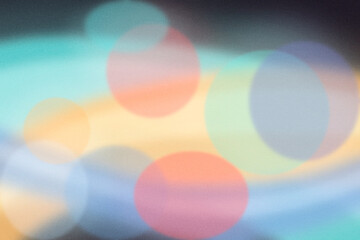 Soft pastel bokeh circles drift across a dreamy rainbow haze, creating a calm, colorful mood for website headers, posters, and creative branding. © Sergei