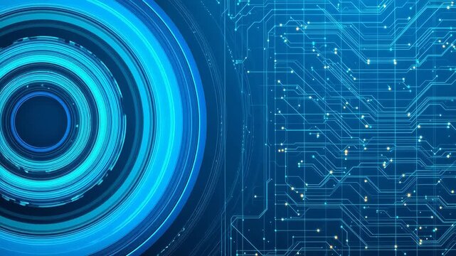 Blue circuit board and concentric rings