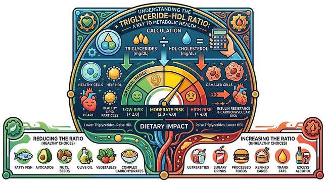 Triglyceride to hdl ratio infographic for metabolic health education