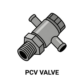 Close-up view of a PCV valve component.