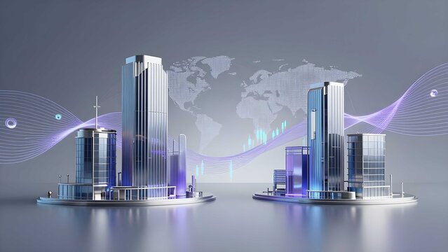 Modern business technology abstract data flow structure