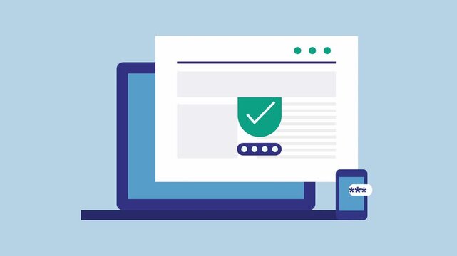 Website admin panel, Website password protection, Two step authentication for website access 2d Animation Alpha Matte