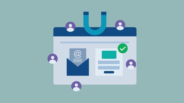 Website landing page generating lead, Collecting customer data from lead campaign 2d Animation Alpha Matte
