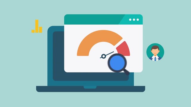 Key performance indicator, Business report and KPI analytics concept 2d Animation Alpha Matte