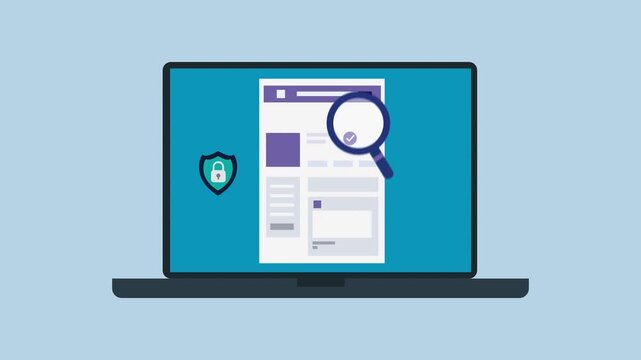 Social media page verification, Social media with tick mark protection on social media 2d animation with alpha matte