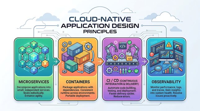 Cloud native application design principles for software development