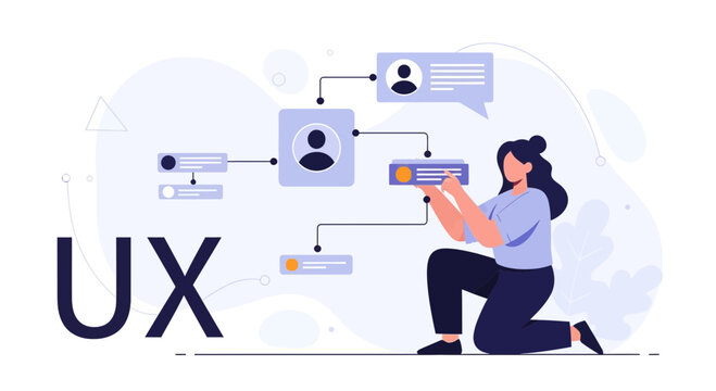 User Experience Design: Person Building UX Flowchart, Analyzing Data, and Optimizing User Journey