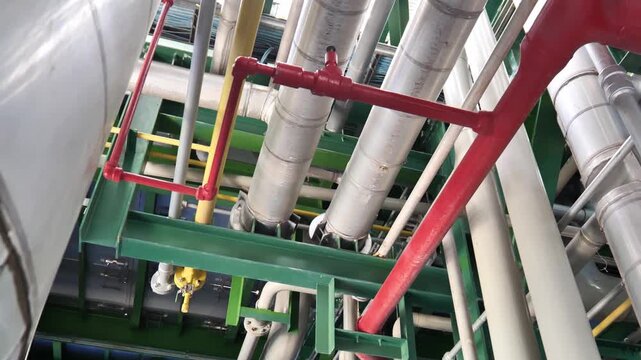 Modern petrochemical facility showcasing interconnected process pipelines, structural engineering, and sophisticated industrial design, representing innovation, productivity, and high-performance manu