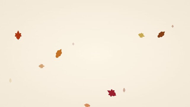 Warm Autumn Leaf Drift Flat Vector Motion