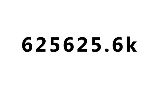 500K Social Media Growth Counter Animation. Audience Engagement Statistics animation