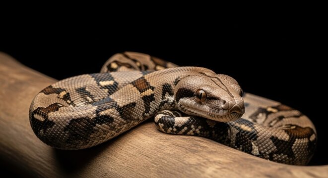 Captivating boa constrictor portrait reveals intricate patterns and majestic beauty
